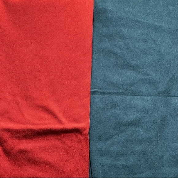 NEW JR TWEEN SET OF 2 NEW LulaRoe Soft Leggings One Size Juniors 8-16 Blue Red - Picture 9 of 13